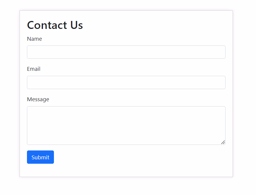 Contact form example